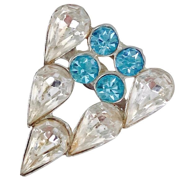 Vintage Scatter Pin Lot Rhinestone Faux Pearl 50s 60s Mid Century Brooches - Picture 3 of 10